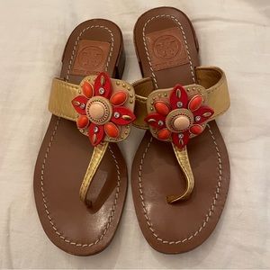 Tory Burch Sandals with flower size 5